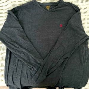 Dark gray Polo long sleeve T shirt